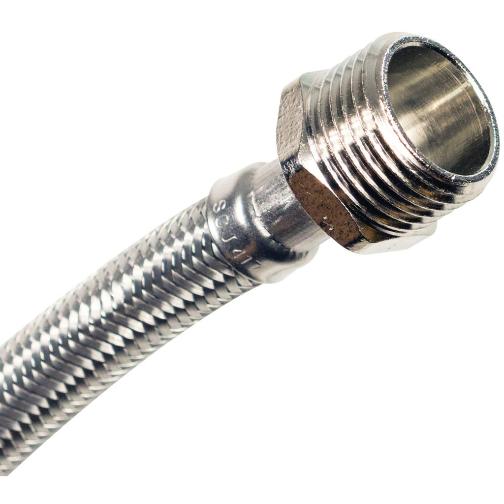 Certified Appliance Accessories WI12SSFM Braided Stainless Steel Water-Inlet Hose, 1ft
