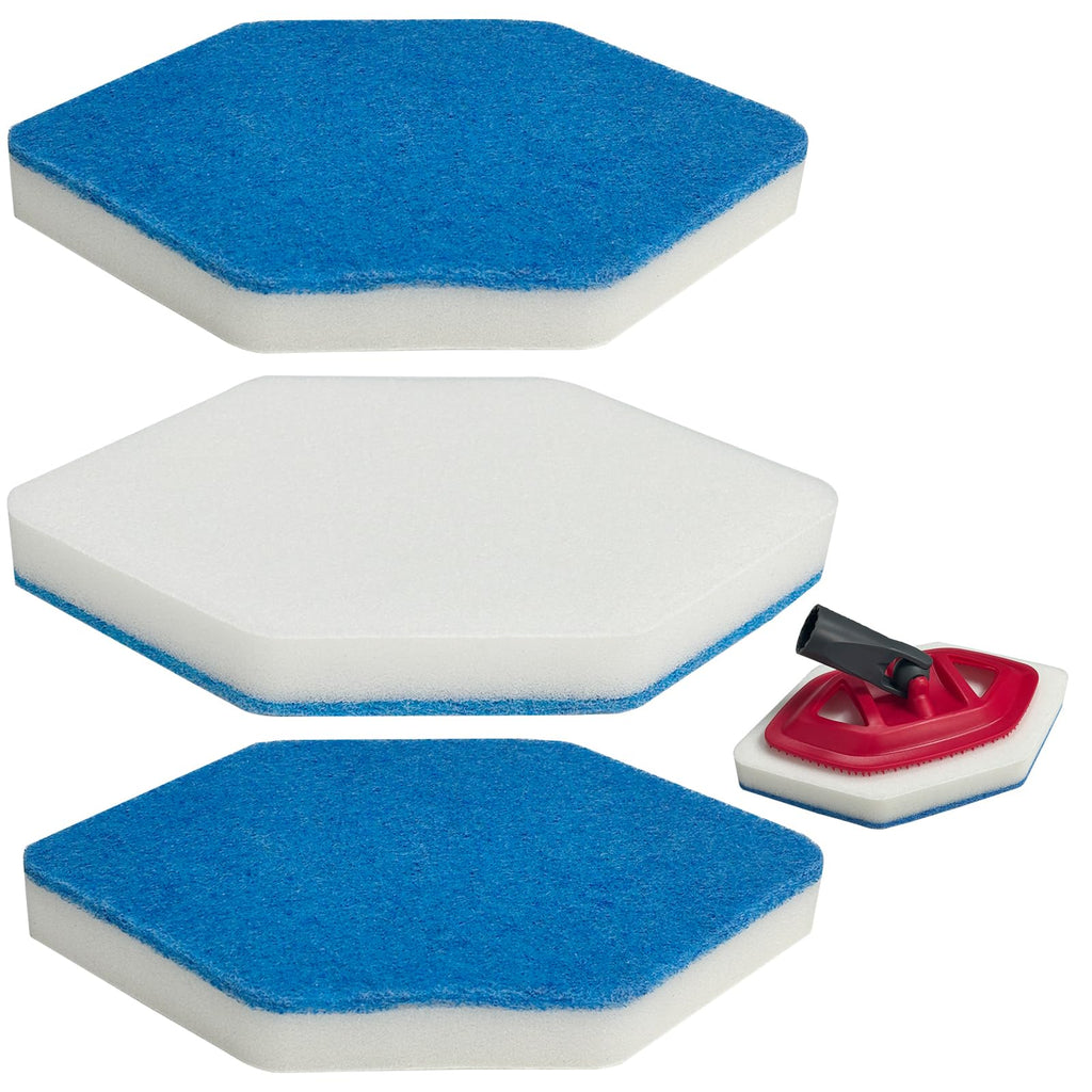 Beaufan 3 Pack Mop Refill and Sponge Compatible with Vileda Bath Magic Bathroom and Tub Mop