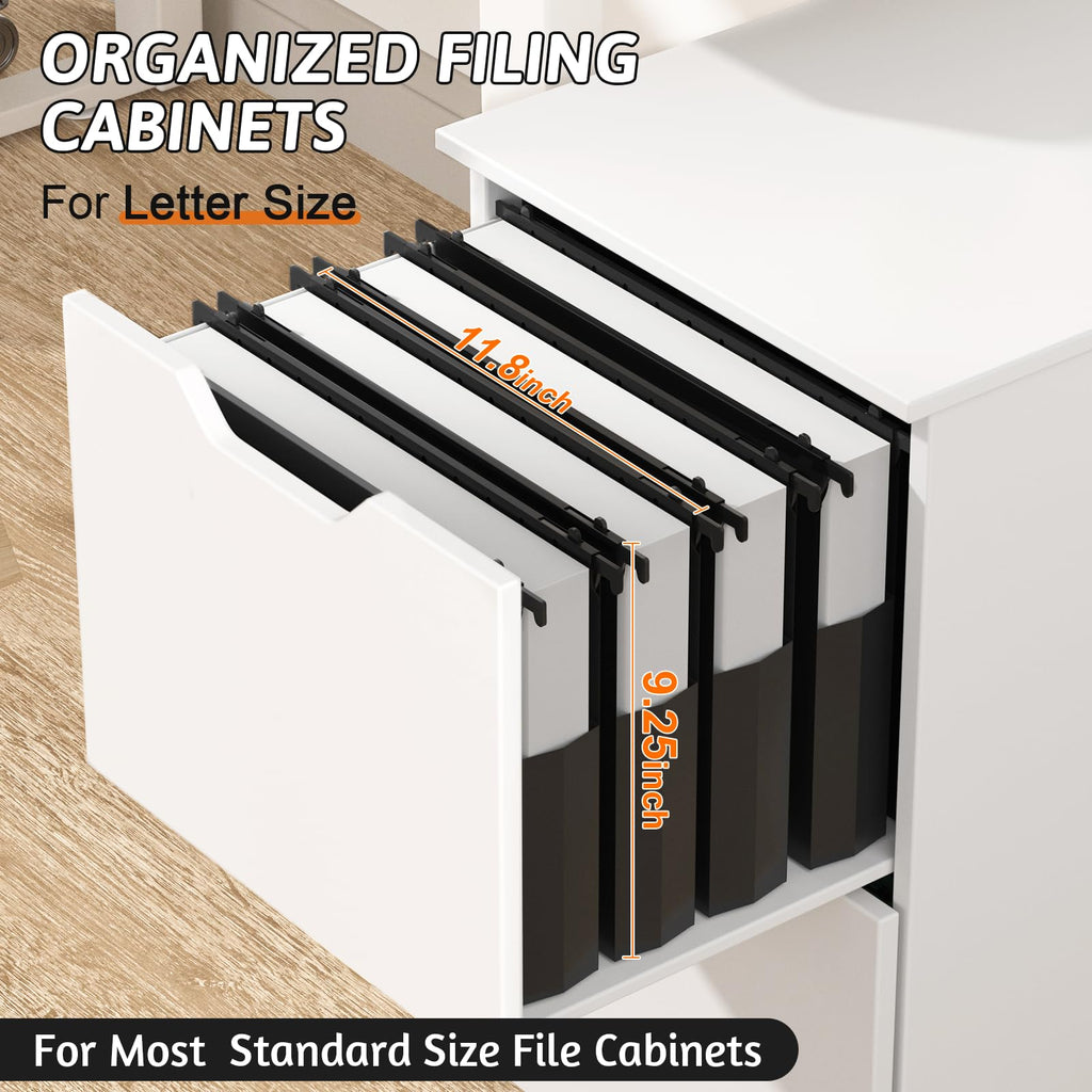 Nordun Plastic Extra Capacity Hanging File Folder Letter Size, 12 Pack Reinforced Hang Folders,Heavy Duty 2 Inch Expansion,Expandable Hanging Folders,Hanging Organizer Designed for Bulky Files (Black)