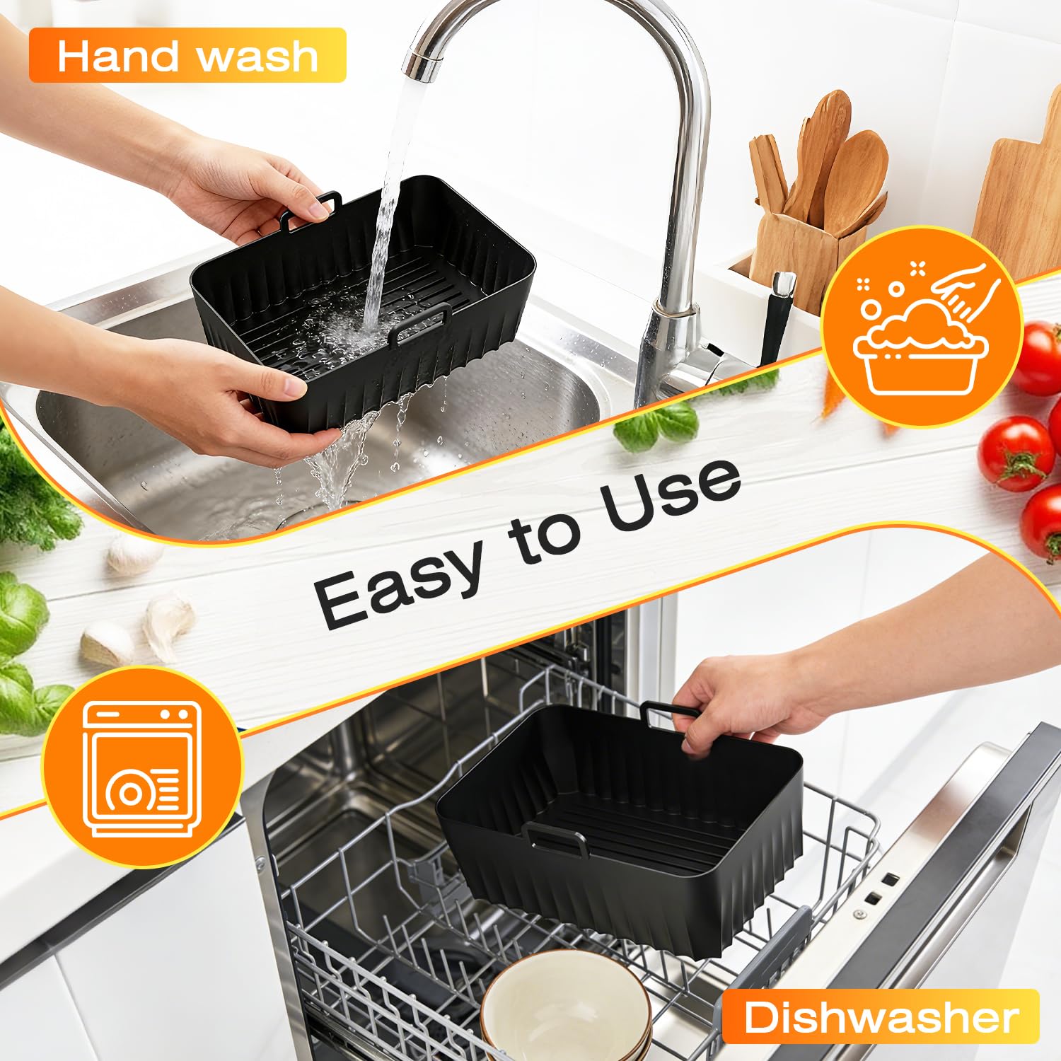 16 PCS Hot Air Fryer Accessories - Air Fryer Accessories Set for Ninja Foodi Max Dual Zone AF400EU/AF300EU, AF400EUCP, DZ400EU, 7.6L - 9.5L | BPA-Free, Dishwasher Safe, Reusable