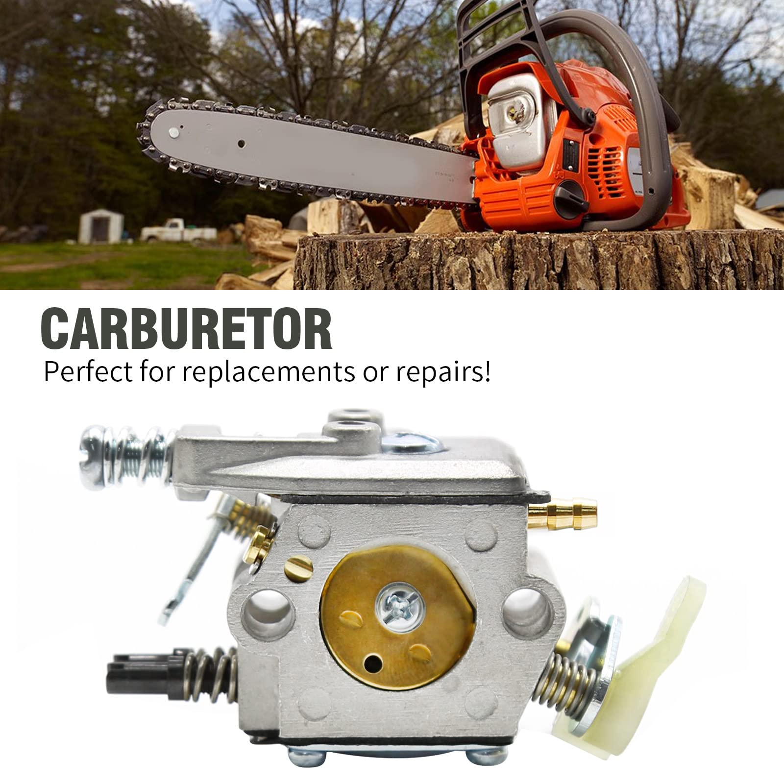 Anxingo Carburetor Replacement for Husqvarna 50 51 55 Chainsaw for Walbro WT-170-1 WA-82 503 28 15-04 538 24 28-93 Carb