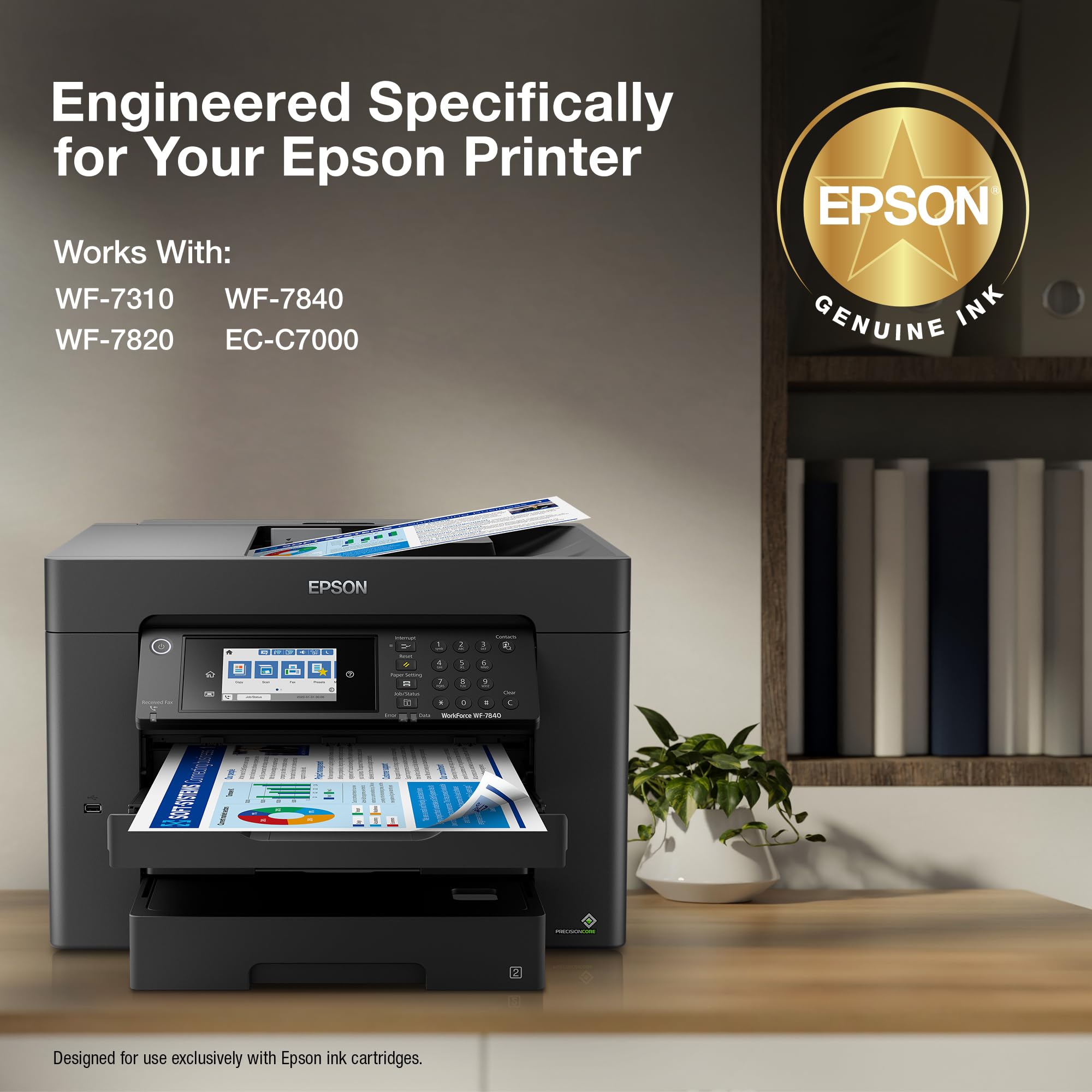 Epson 812 DURABrite Ultra Ink Standard Capacity Cyan Cartridge (T812220-S) Works with Workforce Pro WF-7310, 7820, 7840, EC-C7000