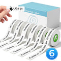 6 Rolls Compatible with Nelko P21 Label Maker Tape, White,14x40mm, Thermal Label Tape Replace for Nelko P21,NADAIIN N12,ORGBRO X1,ORGSTA S001, POLONO P31S Label Maker 180 Labels/Roll