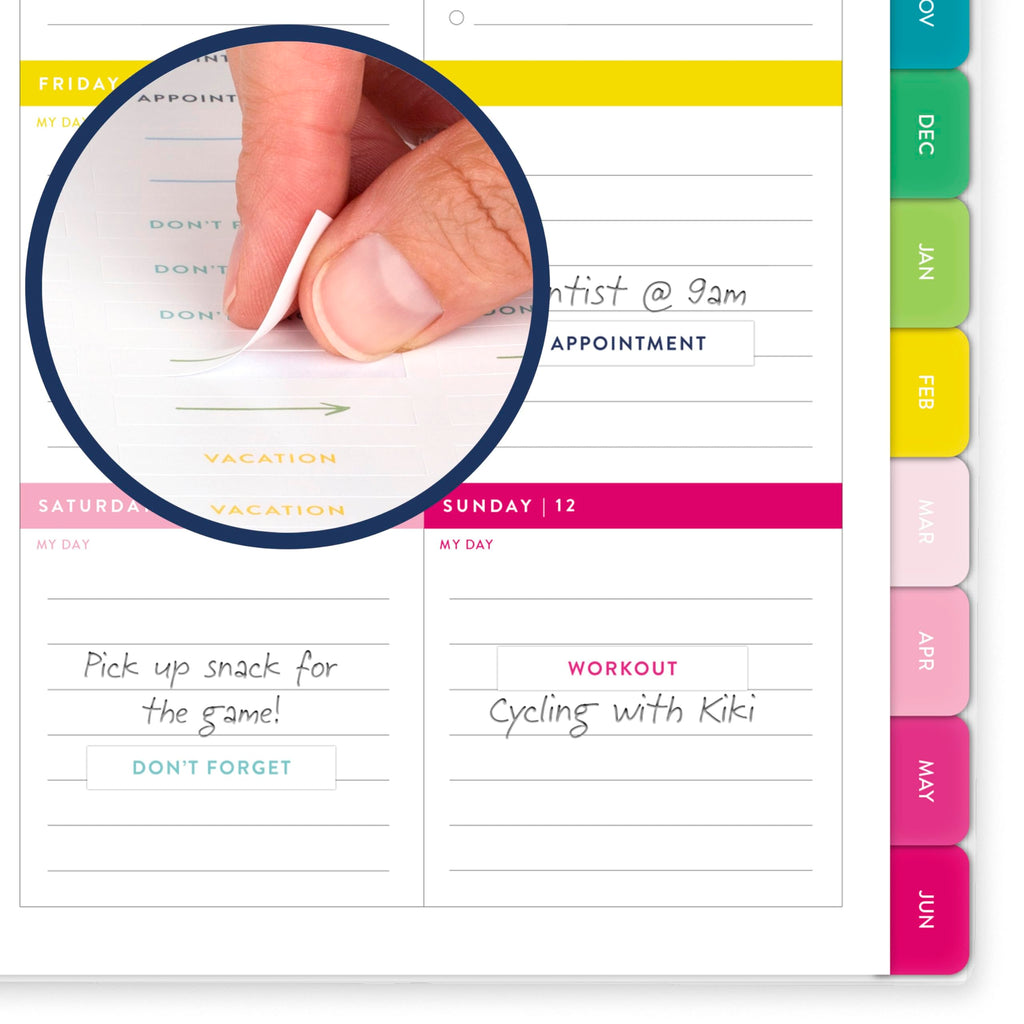 AT-A-GLANCE Planner 2026-2027 Weekly & Monthly Academic 12-Month July-June, 5-1/2" x 8-1/2", Front Cover Pocket, Simplified by Emily Ley, Oversized Plaid (EL51-201A)