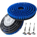 HXZIYI Mop Pads Brush Head for Shark Steam Mop S7000/S7001/S8201 Series - Upgrade Brush Heads with Nylon Bristles, Deep Clean Hardwood & Tile Floors, Scratch-Free Polish (Fits XKITP7000) (Blue)