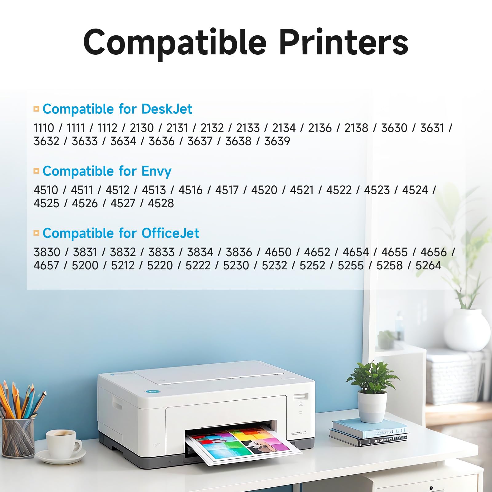 63XL for HP 63XL Black Ink Cartridge for HP Ink 63 HP63XL HP63 High Yield Fit for HP Envy 4520 4512 4511 4524 4522 OfficeJet 4650 3830 52525 5258 4655 5200 5212 4652 DeskJet 3630 1112 Printer(2 Black)