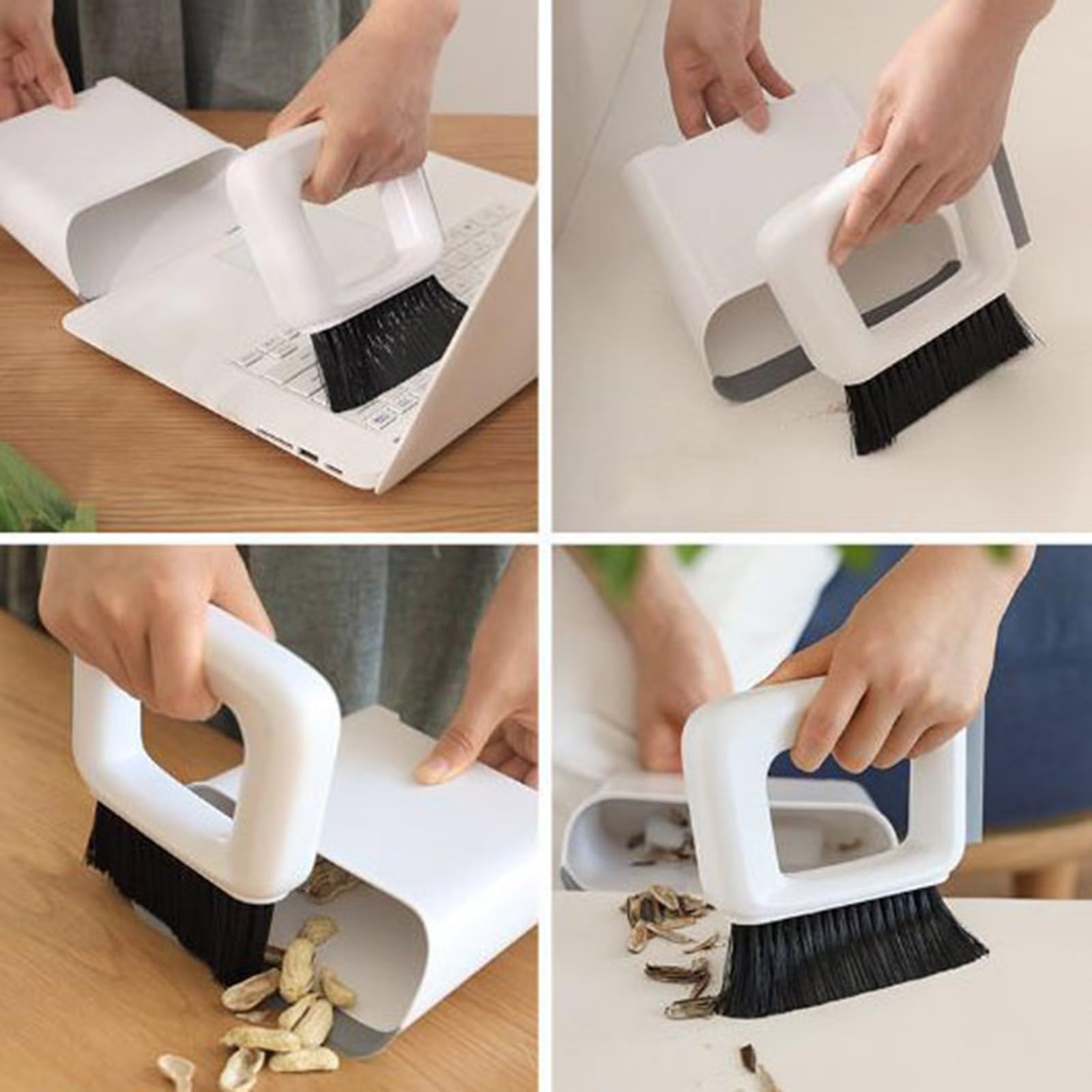 Mini Dustpan and Brush Sets Broom Perfect Fit Portable Handheld for Keyboard Bedroom Bathroom Kitchen Counter Camping Tent BBQ Table
