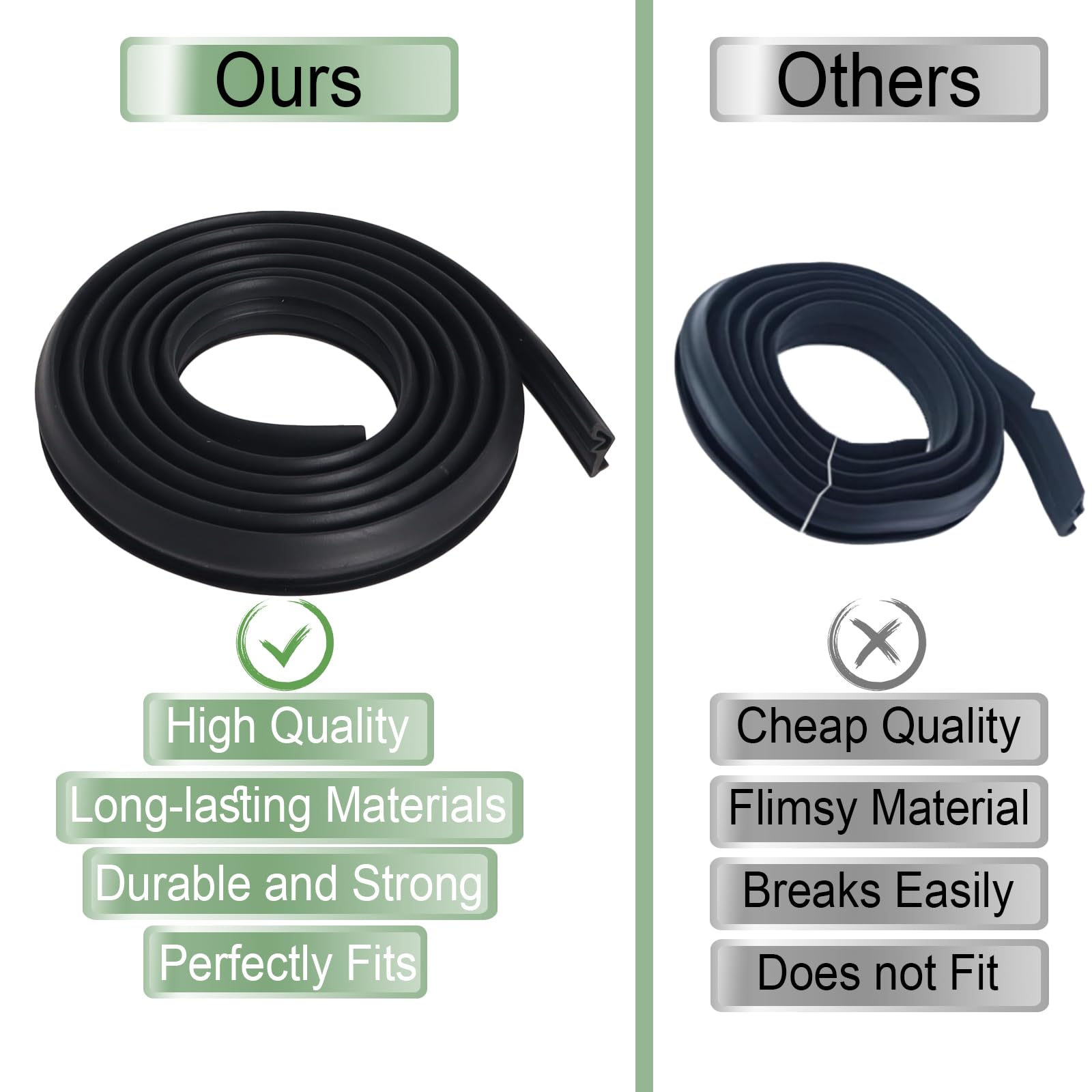 W11177741 W10300924 Dishwasher Gasket Door Seal Compatible with Whirlpool Maytag Kenmore Dishwashers Replaces W10300924V W10300924VP 4843807 W10660528 PS12348515