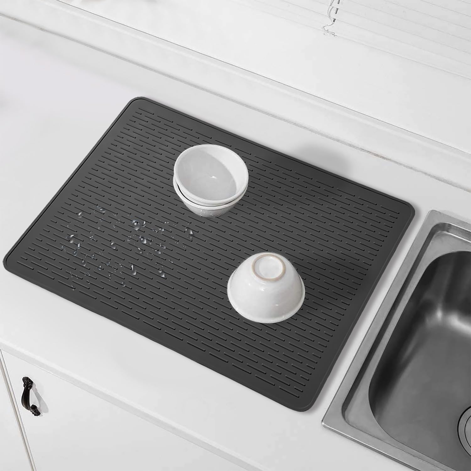 Electric Stove Top Cover 30In Silicone Heat Resistant Glass Ceramic Stovetop Protector Mat, Prevents Scratching, Expands Usable Kitchen Space (Black, 30*21inch)