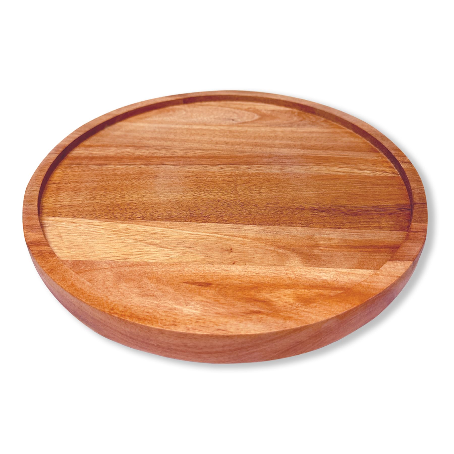 Baoswi 25.4 cm Turntable Acacia Wood Lazy Susan Organizer 10'' Rotating Wooden Spice Rack Organizer for Kitchen Countertop Cabinet Pantry Table Organization