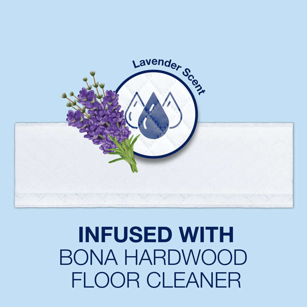 Bona® Disposable Wet Cleaning Pads for Hardwood Floors, Lavender Scent