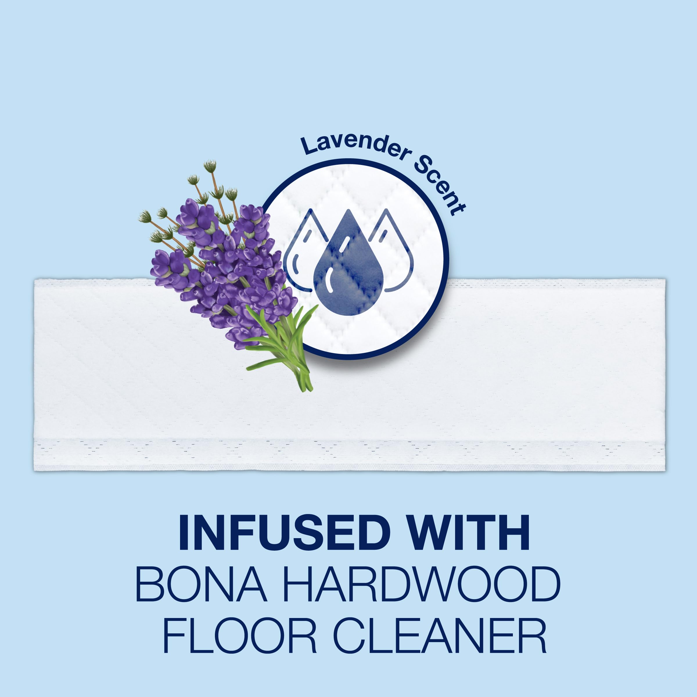 Bona® Disposable Wet Cleaning Pads for Hardwood Floors, Lavender Scent