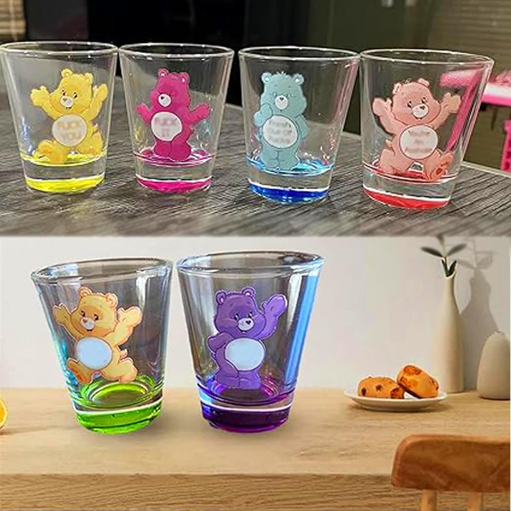 ZENVIVE Swear Bears Shot Glasses, 1.6 oz Insulated Shot Glasses Creative Set for Cocktail, Whiskey, Travel, Bar (6 Pcs)