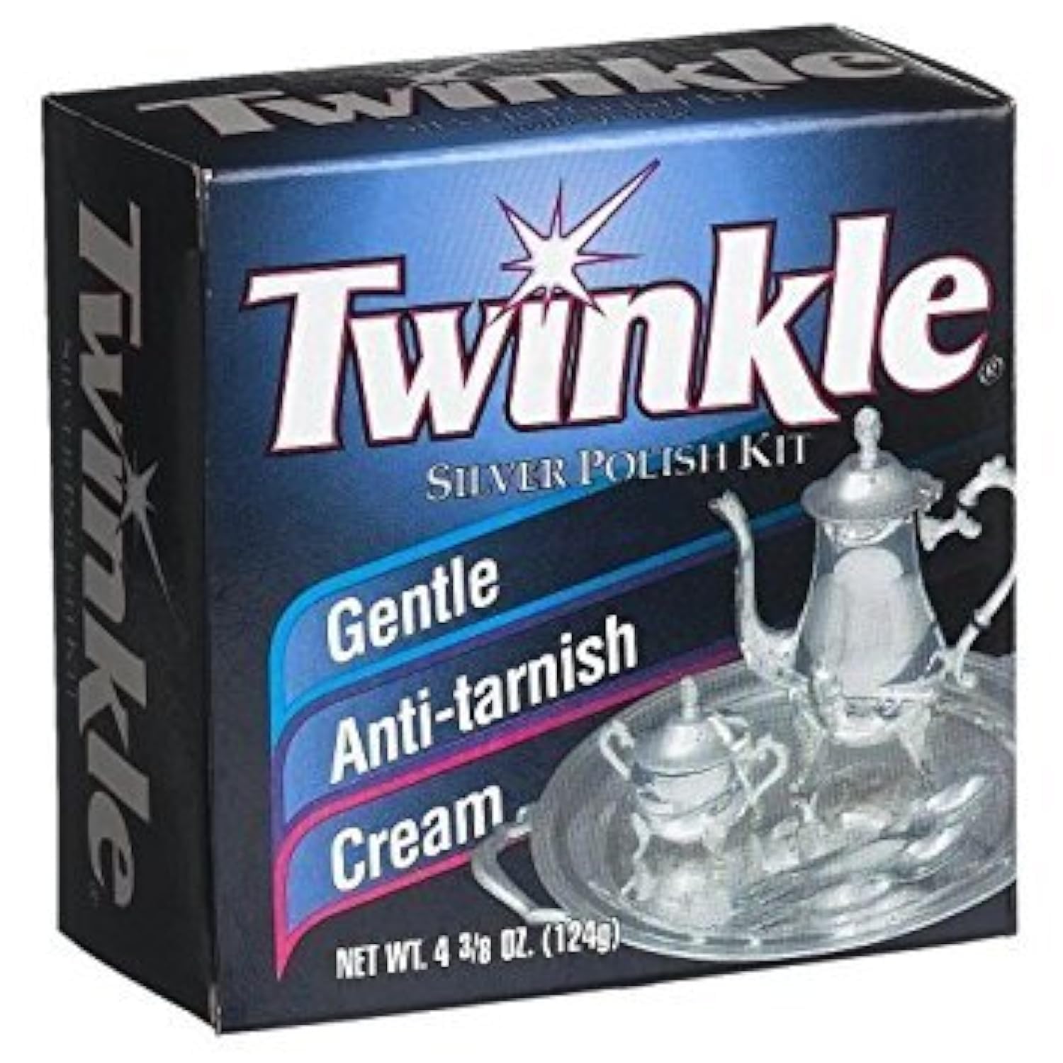 Twinkle Silver Polish Kit, Gentle Anti-Tarnish Cream 4.38 oz (Pack of 2) by Twinkle