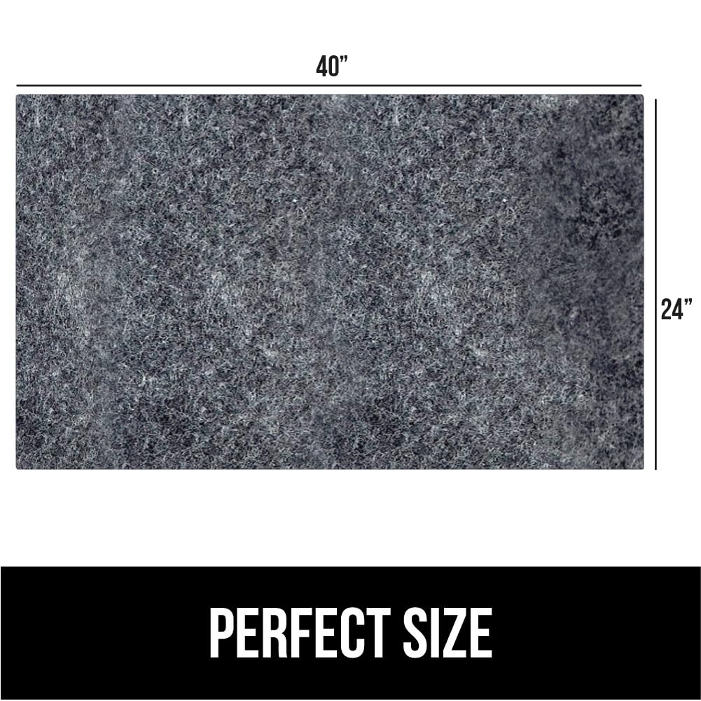 GORILLA GRIP LeakGuard Non-Adhesive Under Sink Mat for Kitchen Cabinet, 24x40, Waterproof Quick Dry Shelf Liner, Durable Absorbent Felt Mats for Bathroom Sinks, Cabinets, Dresser, Easy Trim, Charcoal