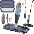 Qinsunny Washable Spray Mop for Floor Cleaning, Wet and Dry Microfiber Mop with 3 Reusable Pads & 800ml Refillable Bottle, Self-Cleaning Base for Hardwood, Laminate, Tile Floors