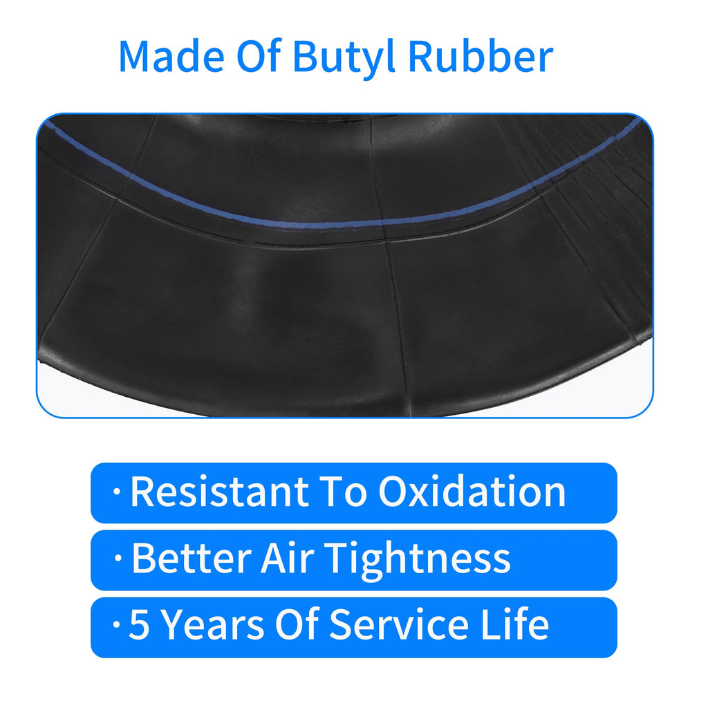 RUTU 3.50/4.00-6 Inner Tube,Butyl Rubber Tube For Lawn Garden Wheelbarrows,Go Kart,Mini Bike,Hand Trucks,Snowblowers,Garden Cart,Heavy Duty 13x4.00-6 4.10-6 3.50-6 Tube With TR87 Bent Valve （2 Packs）