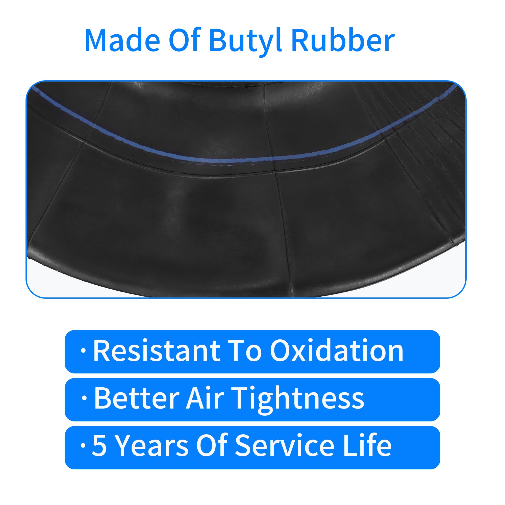 RUTU 3.50/4.00-6 Inner Tube,Butyl Rubber Tube For Lawn Garden Wheelbarrows,Go Kart,Mini Bike,Hand Trucks,Snowblowers,Garden Cart,Heavy Duty 13x4.00-6 4.10-6 3.50-6 Tube With TR87 Bent Valve （2 Packs）