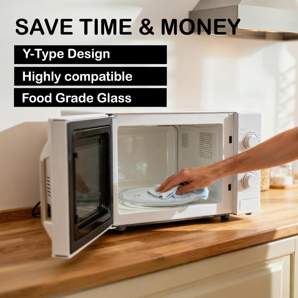 Uhuida 10.6" Microwave Glass Plate, Microwave Plate Replacement, Clear Turntable with GE, Panasonic, LG, Magic Chef, Hotpoint, Kenmore