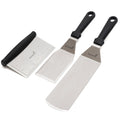 Professional Stainless Steel Spatula Set - Pancake Flipper - Hamburger Turner and Griddle Scraper - Metal Utensil Great for BBQ Grill Flat Top – Commercial Grade