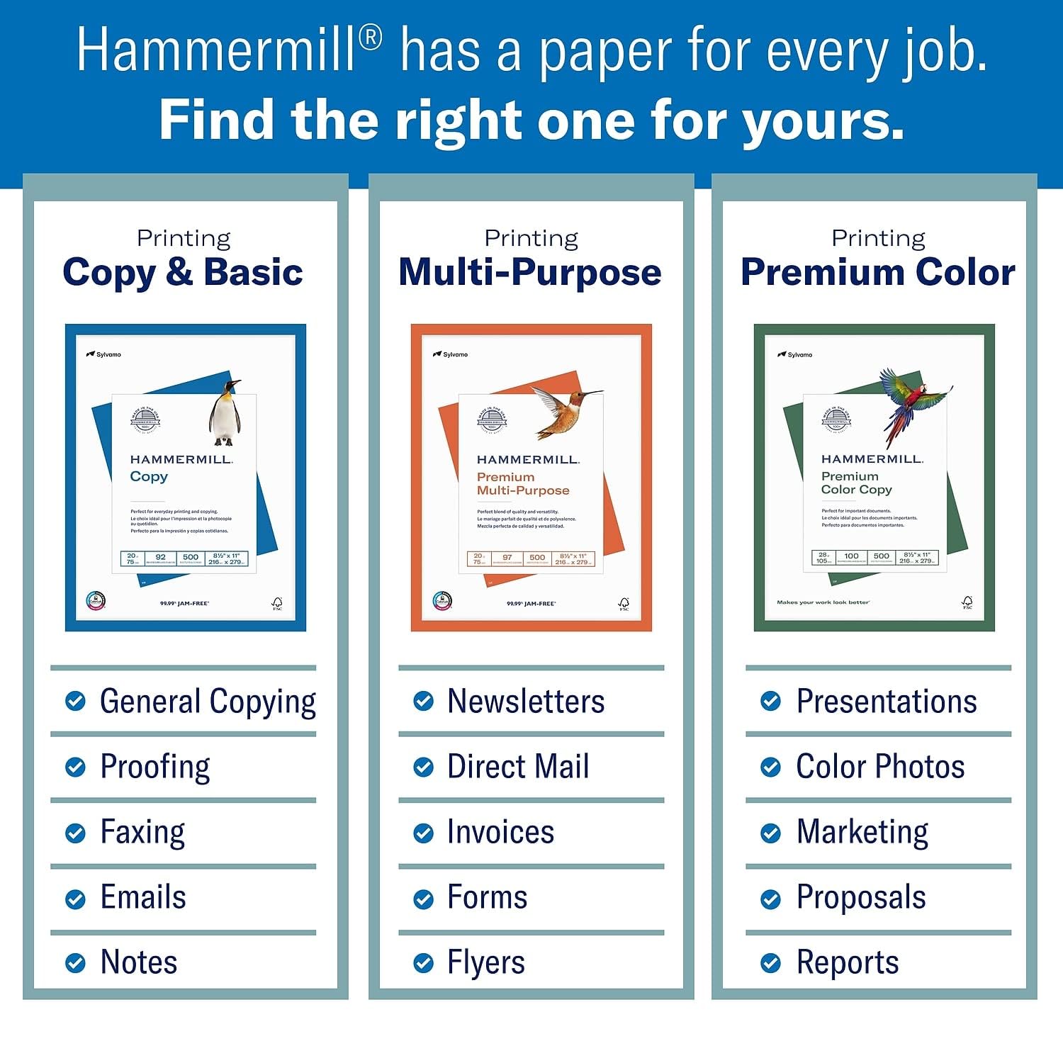 Hammermill Printer Paper, Laser Print Copy Paper, 32lb, 8.5 x 11, Letter, 98 Bright - 1 Pack / 500 Sheets (104646R)