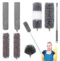 LLCJYYCY Feather Duster,Microfiber Dusters for Cleaning with Extension Pole,Washable Lightweight Dusters for Cleaning Ceiling Fan, High Ceiling, Furniture,Bed Bottom, Gap,Spider Web etc.