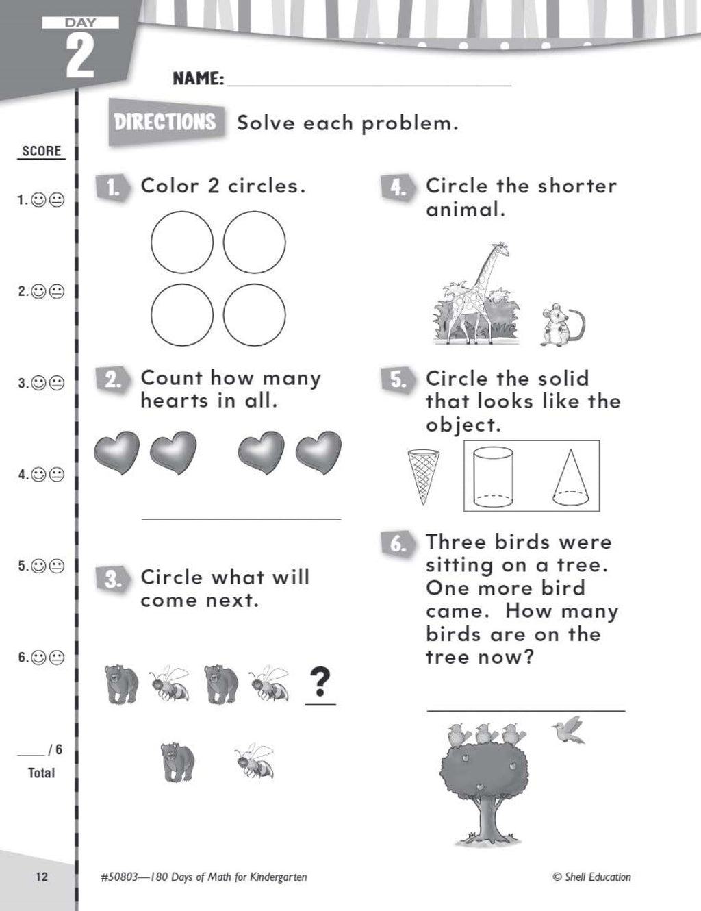 180 Days™: Math for Kindergarten: Practice, Assess, Diagnose