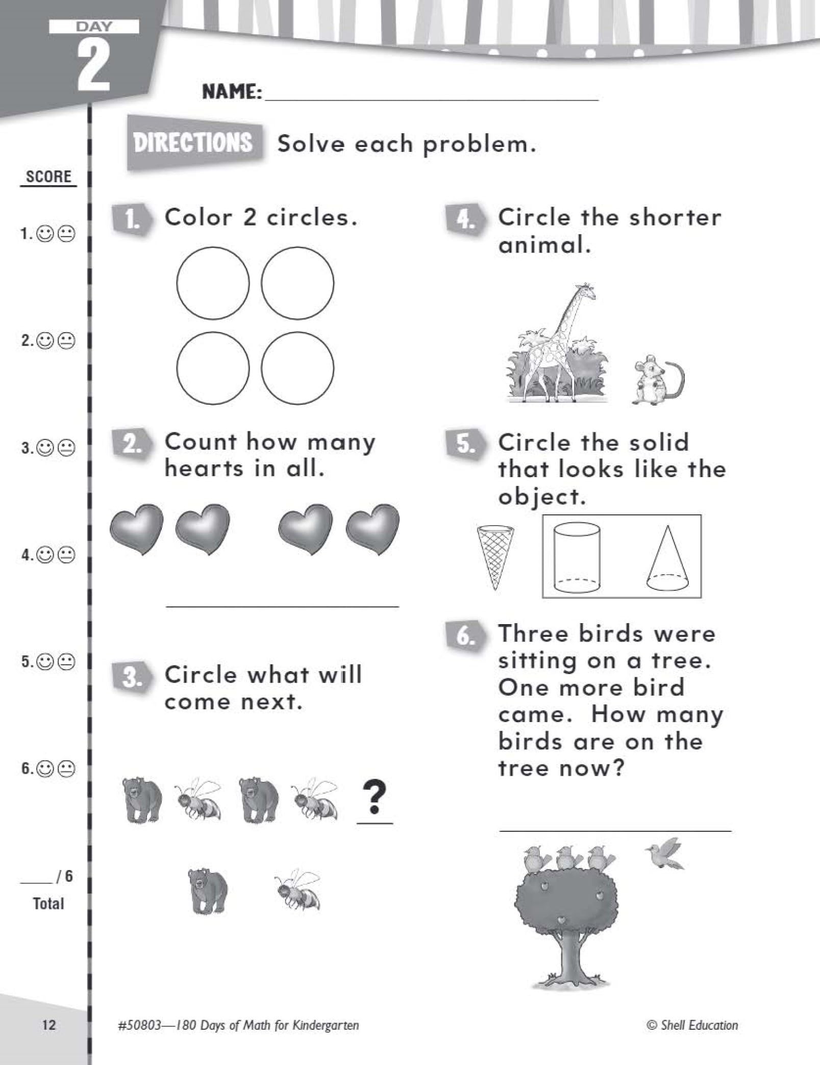 180 Days™: Math for Kindergarten: Practice, Assess, Diagnose
