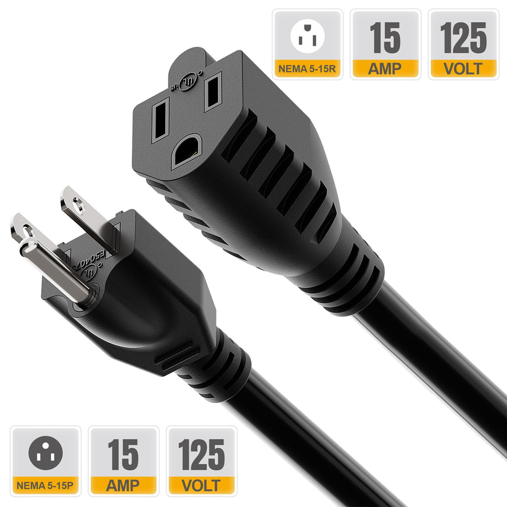 Inline On/Off Switch Extension Cord, 3-Prong Household Switchable Power Cord, Heavy Duty 23A 125V,16A 250V Double Break Switch Extension Cable, 40CM Cords