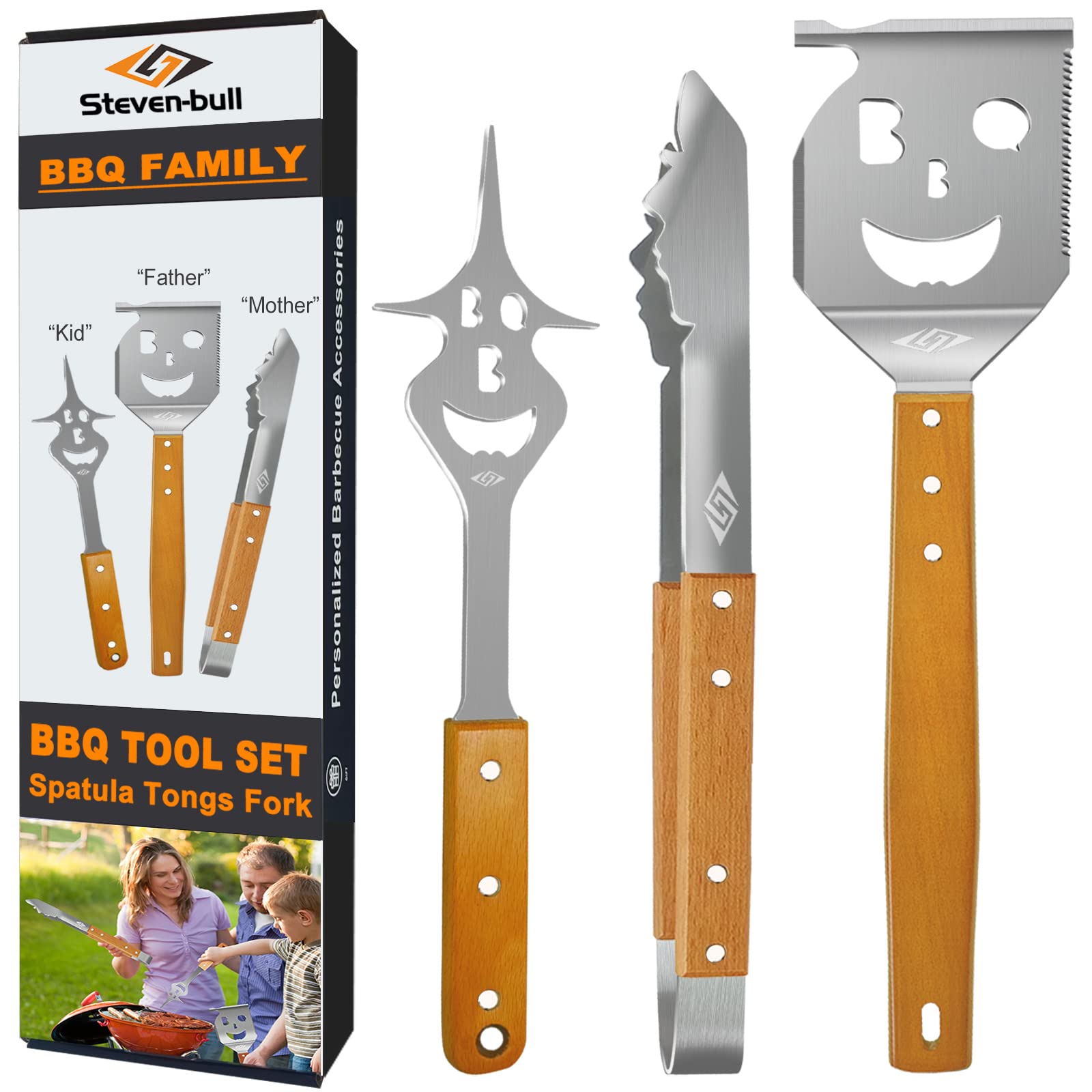 BBQ Accessories for Grill,BBQ Tongs for Charcoal Gas Grill,17 Inch Barbecue Tools, Dad Gifts, Gifts for Men, Dad, Husband