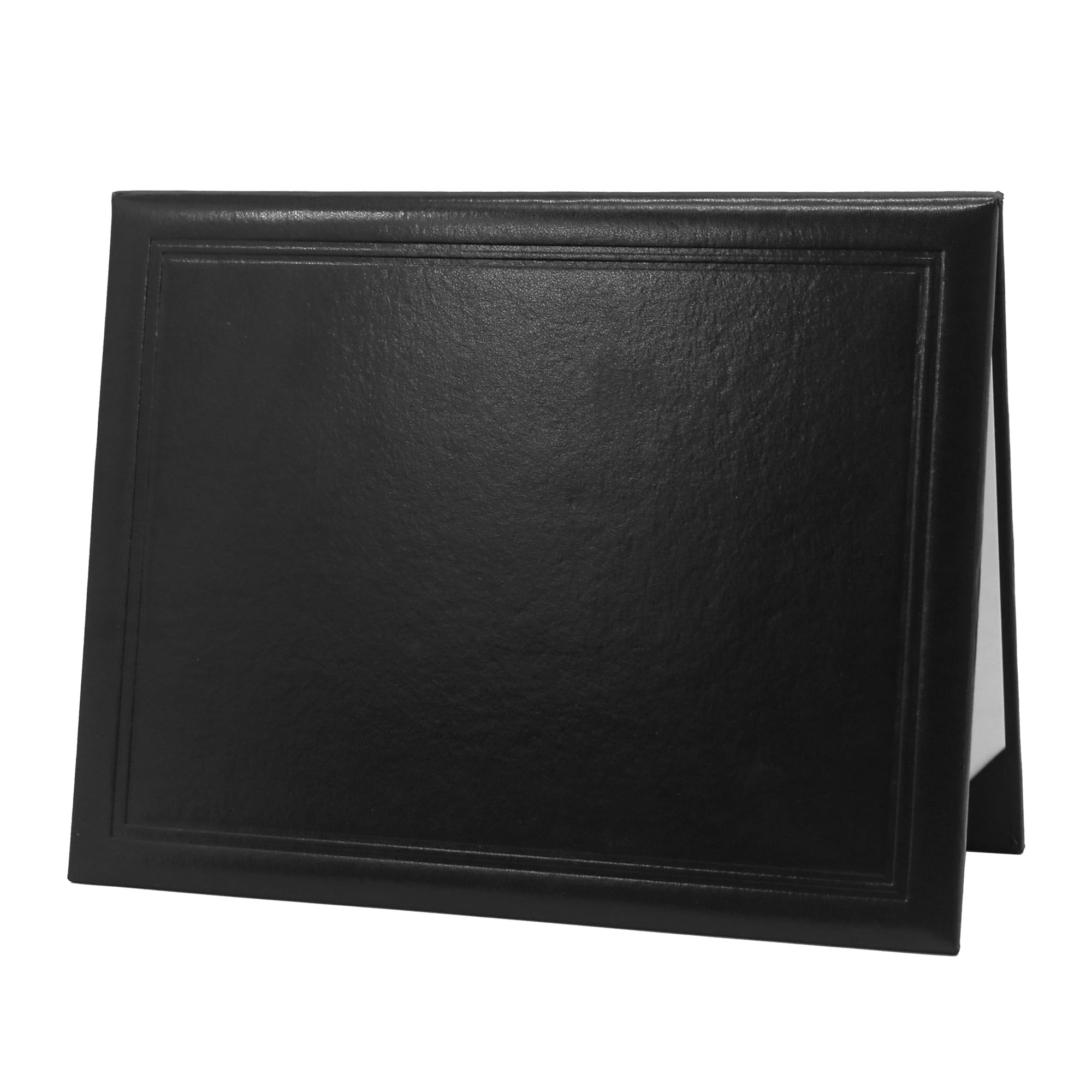GraduatePro Diploma Cover 8.5x11 Graduation Covers Certificate Document Holder Smooth Leather Letter Size Black