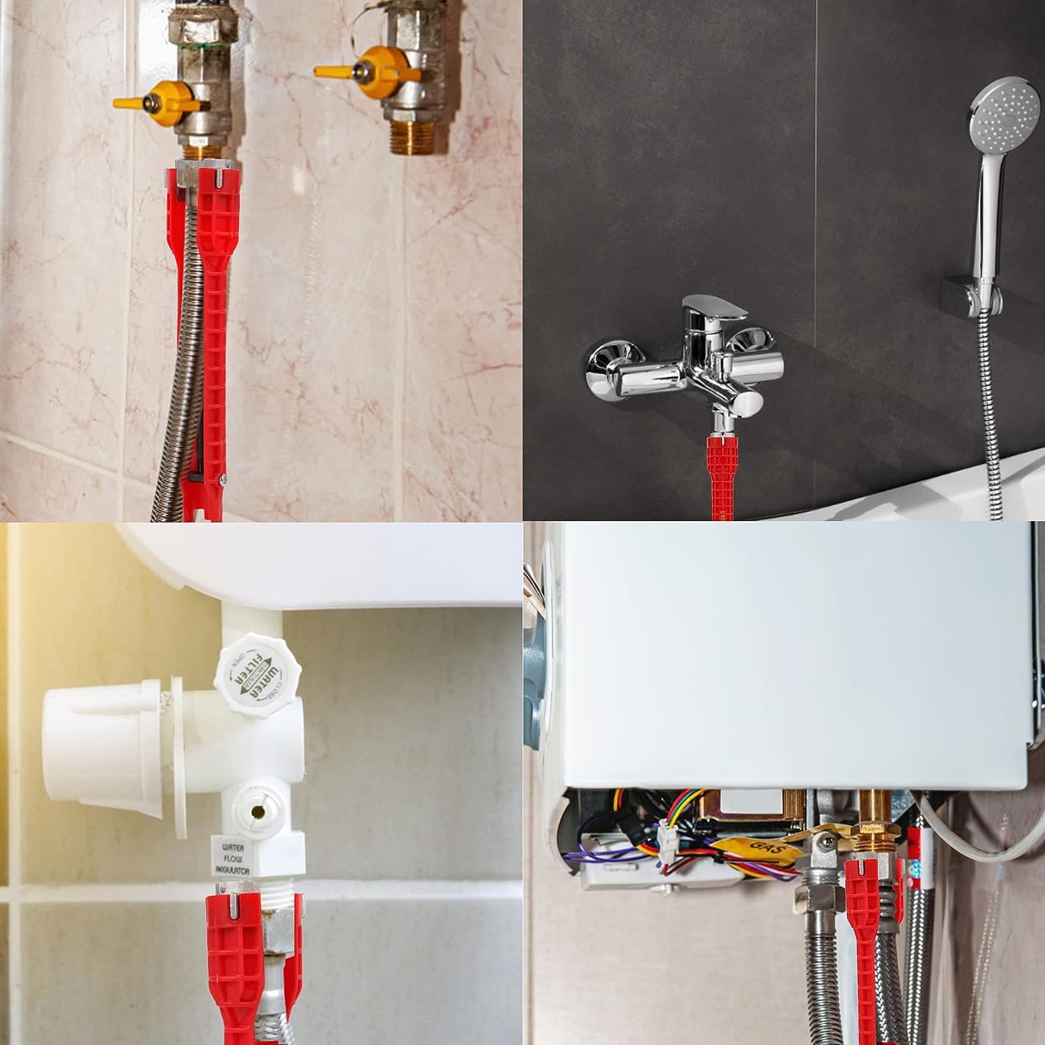 14-in-1 Basin Wrench, Faucet and Sink Wrench Installer Tool, Sink Faucet Wrench, Multi-functional Plumbing Repairs, Drain Removal Nut for Toilet, Bowl, Bathroom