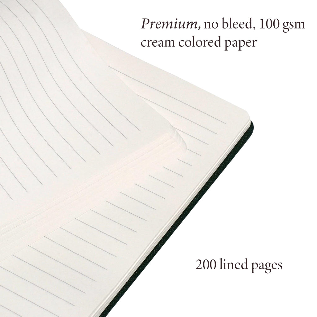 Anecdote Hardcover Ruled Journal Notebook for Men & Women - 192 Pages | Thick 100 GSM Lined Paper (8.3" x 5.4" - A5) | Daily Journaling Writing Diary for Work, Travel, School & Office Use (Olive Green