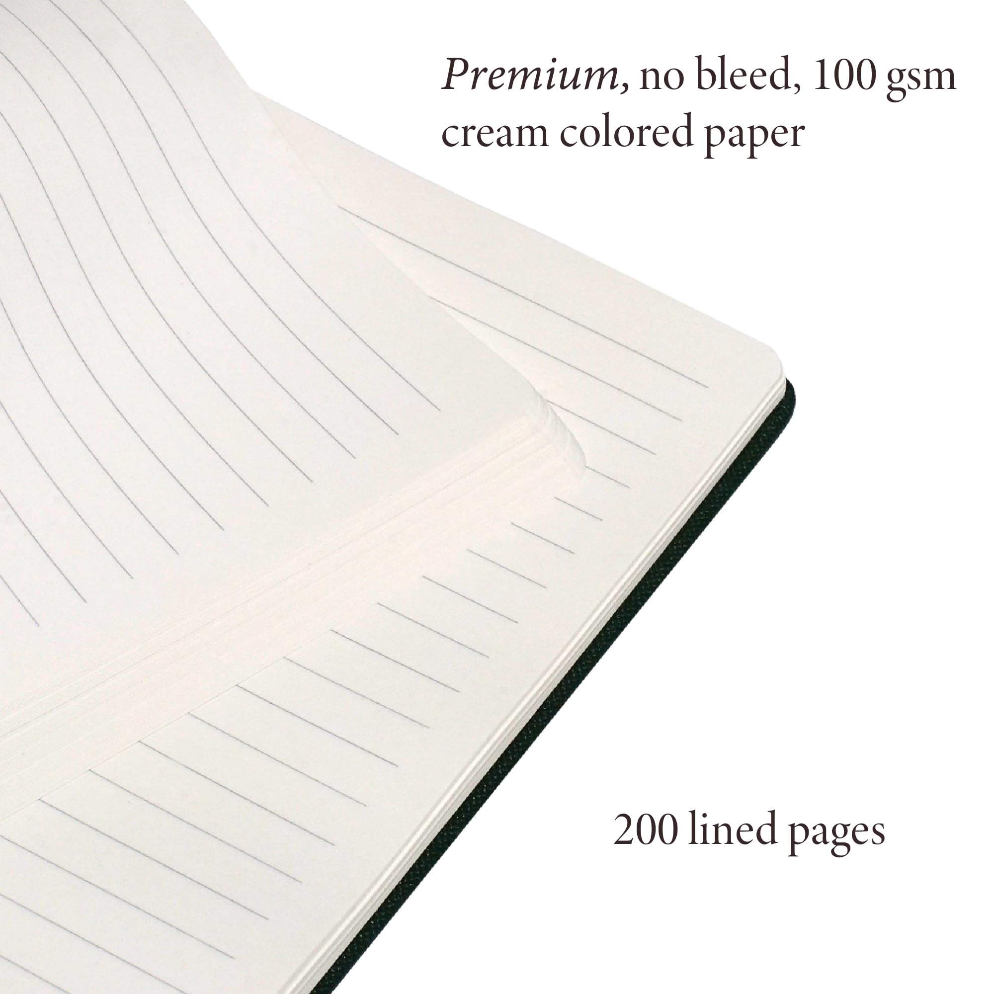 Anecdote Hardcover Ruled Journal Notebook for Men & Women - 192 Pages | Thick 100 GSM Lined Paper (8.3" x 5.4" - A5) | Daily Journaling Writing Diary for Work, Travel, School & Office Use (Olive Green