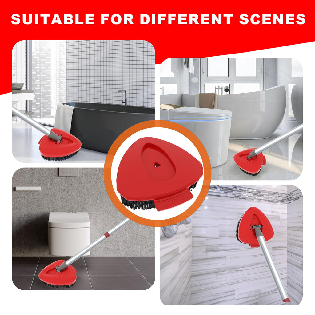 OKcedier 2 Pack Upgrade Scrub Brush Replace Heads Compatible with Vileda EasyWring 1 Tank Spin Mop, Replacement Scrubber Head Brush,Floor Cleaning Brush,More Layers of Bristles for Bathroom, Deck