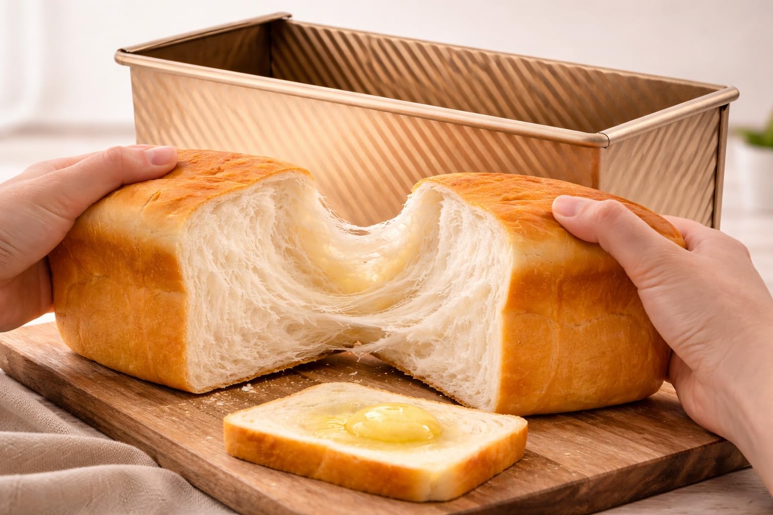 Spmarkt 13inchx 5inch Long Non-Stick Rectangle Pullman Loaf Pan with Lid, 2.2lb Capacity Sourdough Bread Pans for Homemade Bread, Deep Bread Tin with Dough Scraper Cutter