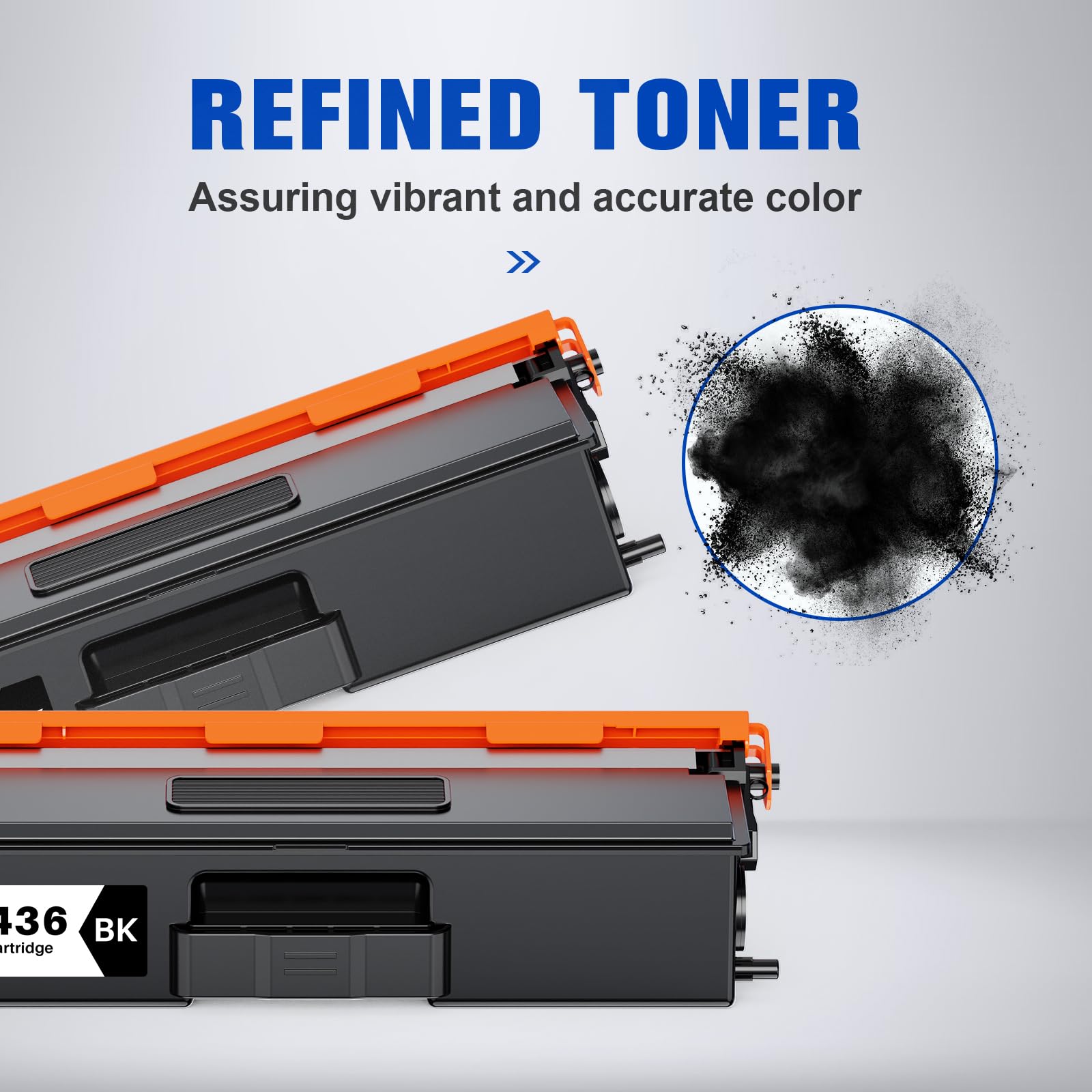 TN436BK TN436 Compatible Toner Cartridge Replacement for TN436 TN 436 TN436BK TN433 TN431 Work with MFC-L8900CDW HL-L8360CDW MFC-L8610CDW MFC-L9570CDW HL-L8260CDW Printers(2 Black)