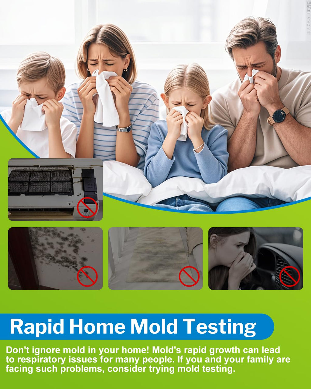 Mold Test Kit for Home - DIY Mold Test Kit for Indoor Air and Household Surface Detection, Includes Detailed Mold Identification Guide and Free Lab Analysis - 6 Detection Tests
