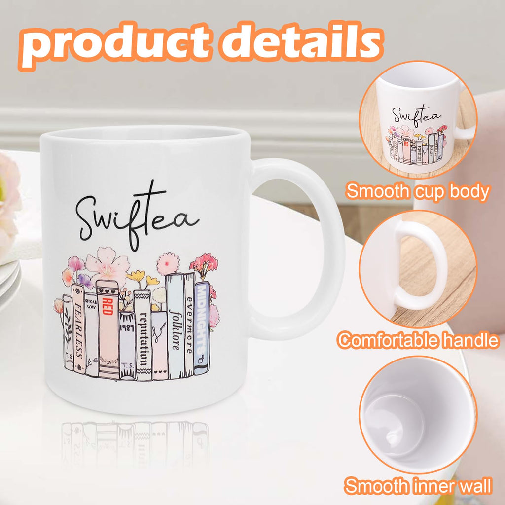 Singer Album Coffee Mug for Singer Fans, Tea Cup Merch for Womens and Girls, ERAS Music Lover Gift 11 Oz Ceramic Tea Mug Great Gift for Holiday Birthday Christmas