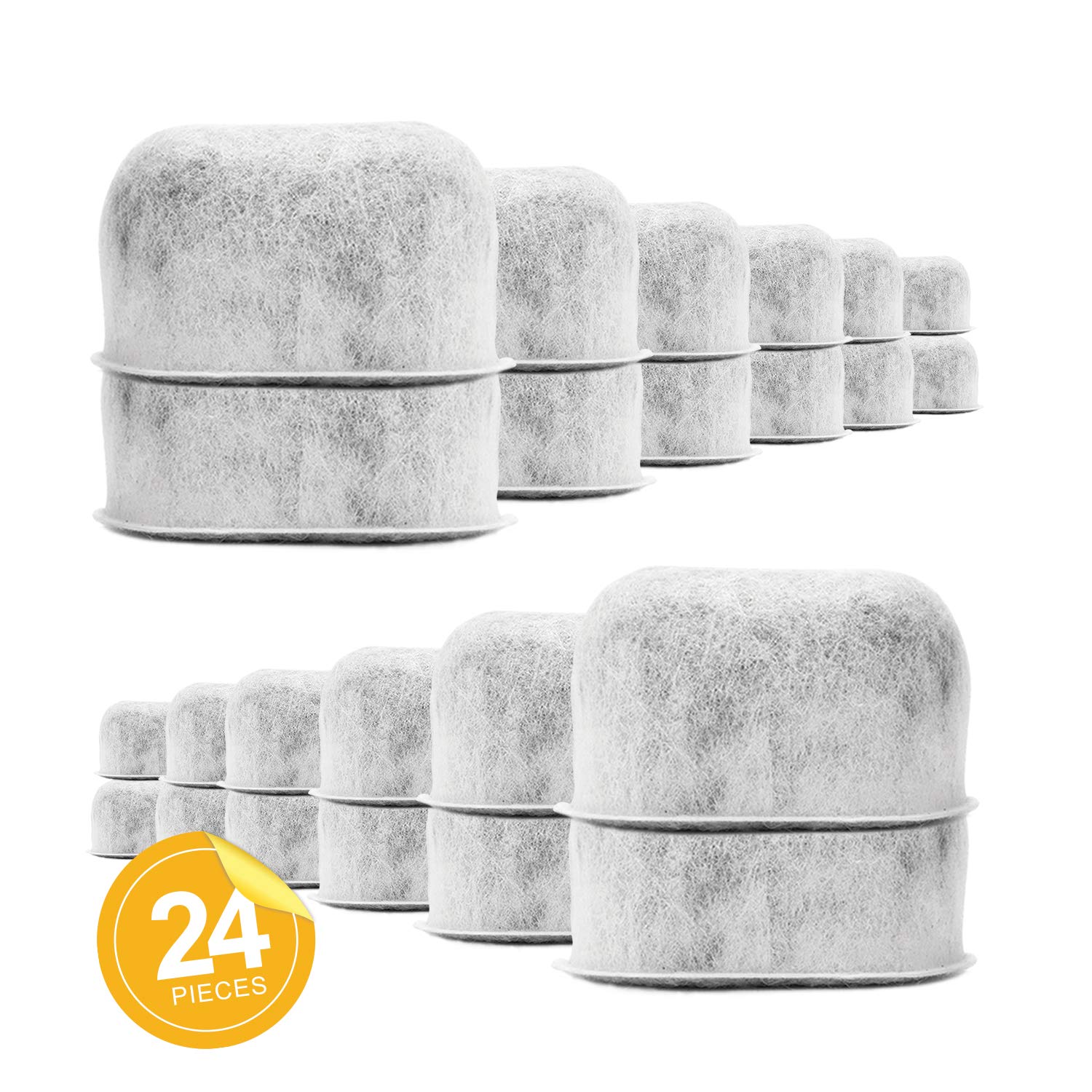 Pack of 24 Replacement Charcoal Water Filters for Keurig Coffee Machines by Housewares Solutions