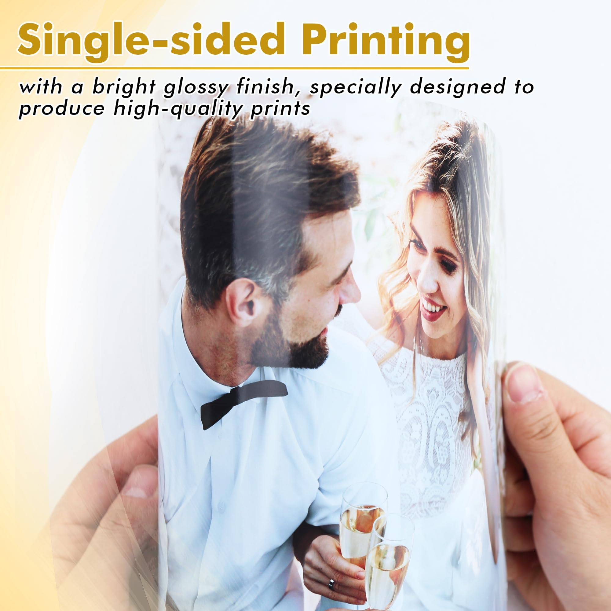Koala Glossy Thin Inkjet Printer Paper for DIY Chip Bag and Print Brochure Flyer 8.5x11 Inches 100 Sheets 36LB for Inkjet Printers Use DYE Ink
