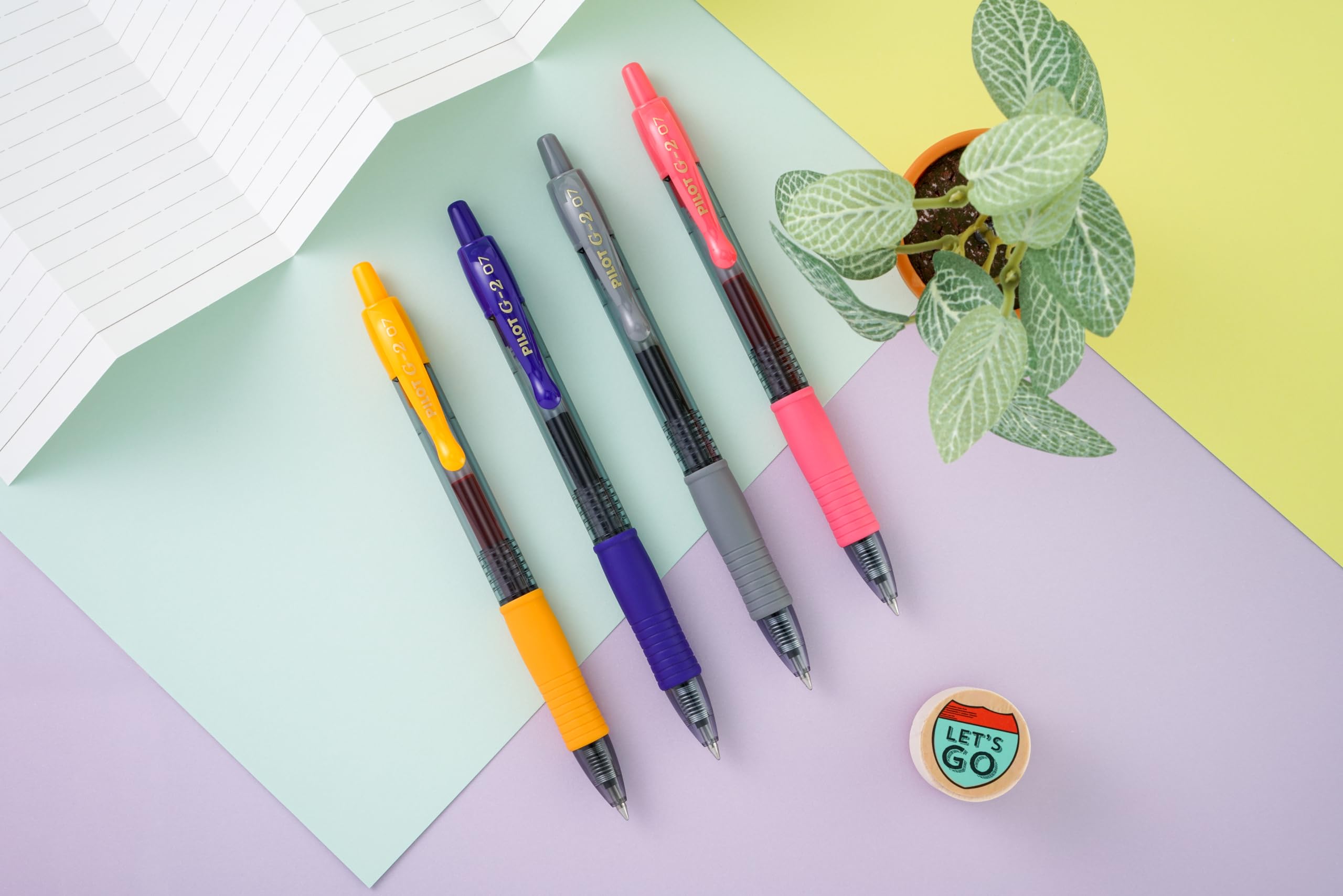 PILOT G2 Limited Edition Harmony Ink Collection Retractable Gel Pens, 0.7mm Fine Point, Assorted Ink, 10-Pack