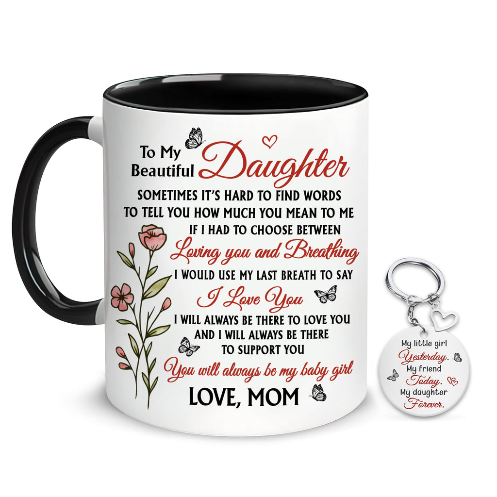 Hyturtle to My Daughter Coffee Mug 11oz for Daughter from Mom - Mom's Choice for Mother's Day, Birthday, Christmas