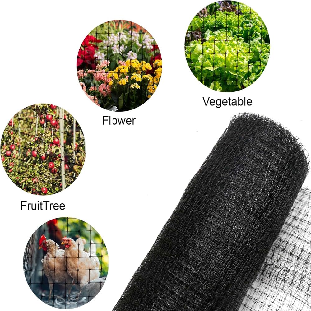 7 X 100 Feet Bird Netting with 50pcs Ties for Garden Fencing Garden Fence Insect Netting for Fruit Tree Netting Netting for Plants Protect Plants Fruits Trees from Rodents Birds (7 x 100 Feet)