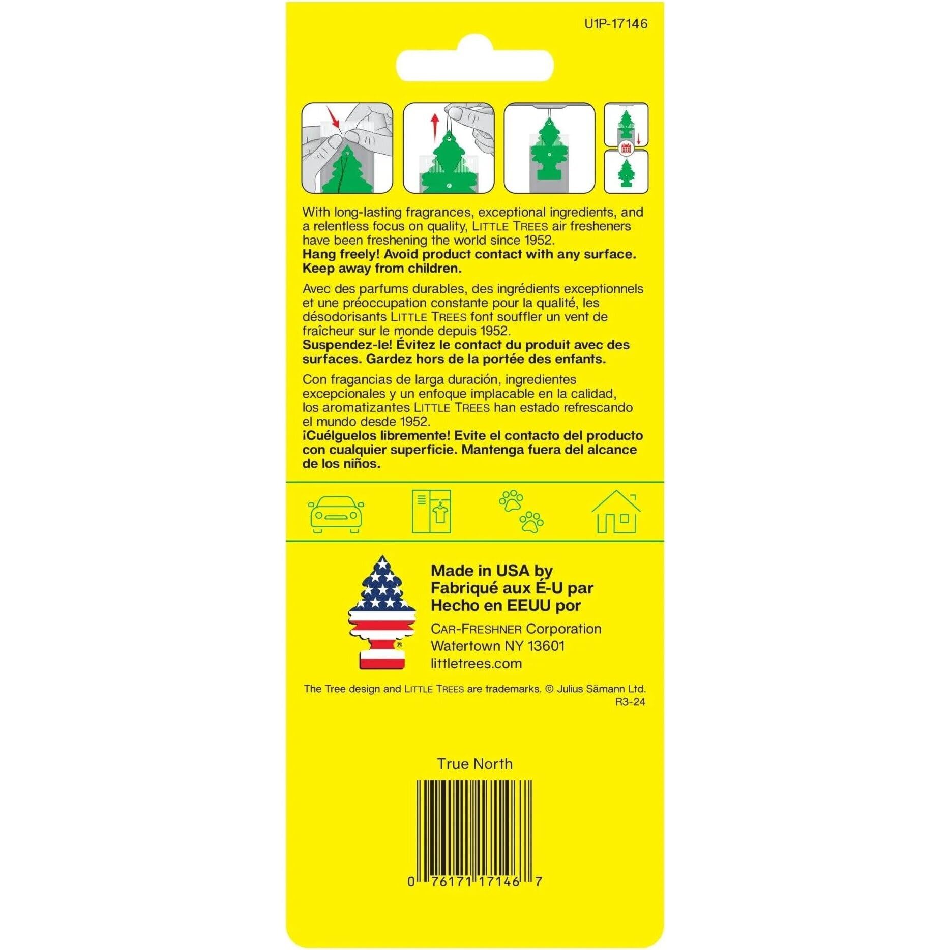 Little Trees Air Fresheners, True North (Pack of 12)