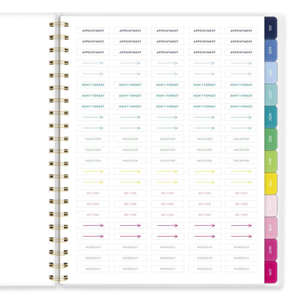 AT-A-GLANCE Planner 2026-2027 Weekly & Monthly Academic 12-Month July-June, 8-1/2" x 11", Front Cover Pocket, Simplified by Emily Ley, Oversized Plaid (EL51-901A)