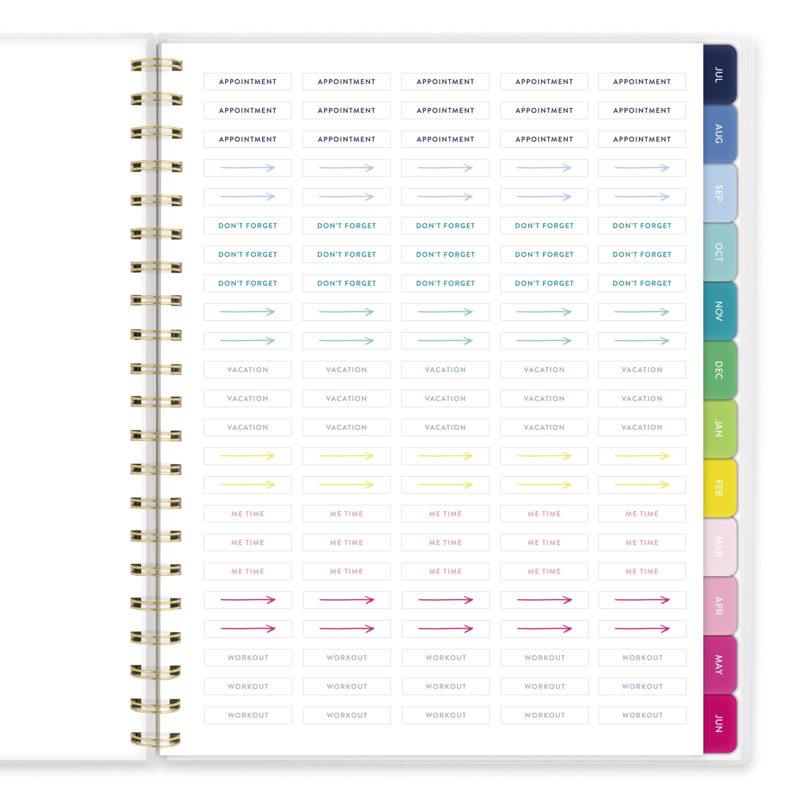 AT-A-GLANCE Planner 2026-2027 Weekly & Monthly Academic 12-Month July-June, 8-1/2" x 11", Front Cover Pocket, Simplified by Emily Ley, Oversized Plaid (EL51-901A)