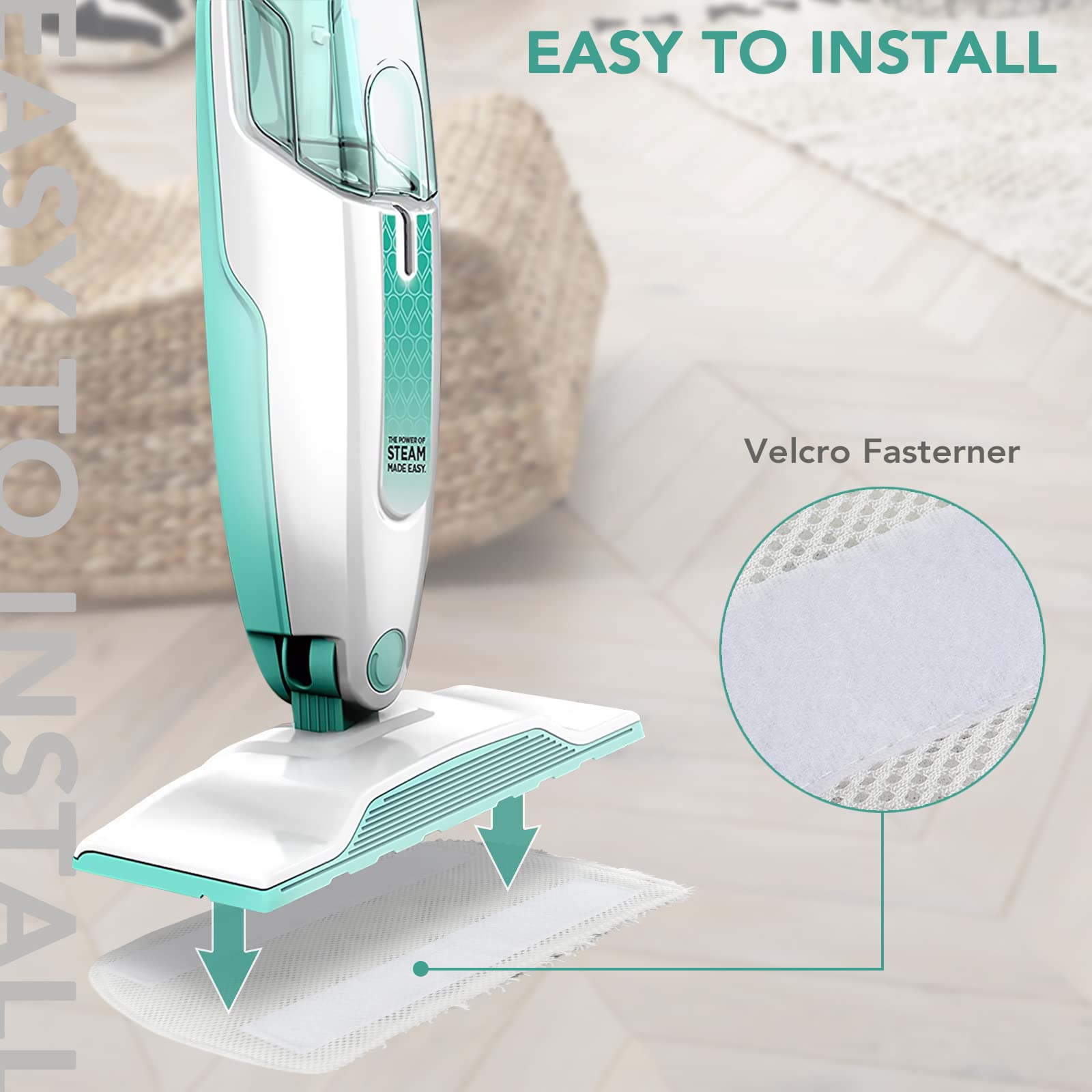 5 Packs Steam Mop Pads for Shark Steam Mop S1000 S1000A S1000C S1000WM S1001C Steamer Pads Dirt Grip Absorbing Refill,Microfiber Mop Pad for Beldray BEL01097 Steam Cleaner Cloths
