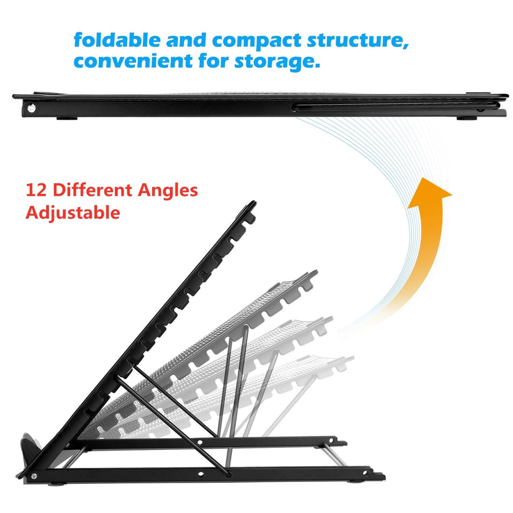 IMAGE Large Version Ventilated Adjustable Light Box Laptop Pad Stand, Multifunction (12 Angle Points) Skidding Prevented Tracing Holder for AGPtek/Huion A3 A4 LED Light Board and Tracing Ligh Box Pad