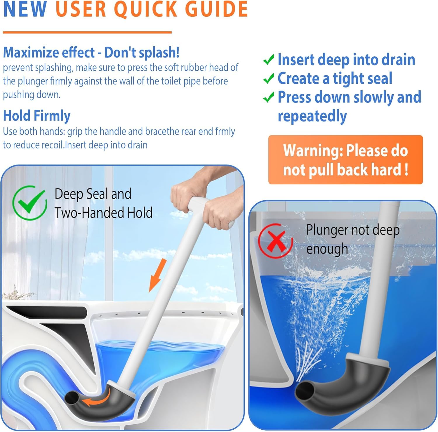 Disposable Toilet Brush and Plunger Set, Dual Handdle Toilet Plunger, All-in-1 Bathroom Cleaning Kit with 18PCS Refills, Toilet Cleaning Stick and Ventilated Holder, Bathroom Essentials (White)